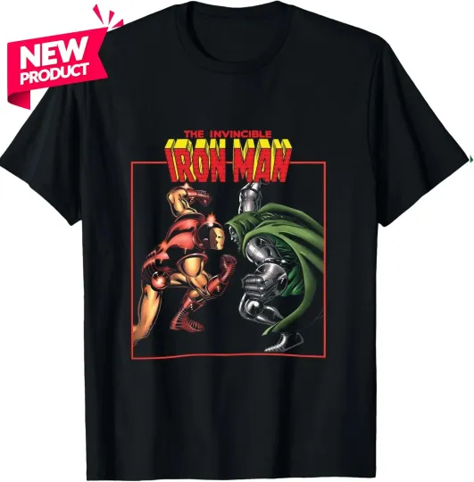 Iron Man T-Shirt - Vs Doctor Dooom - Marvel Comics - Tony Stark - NEW