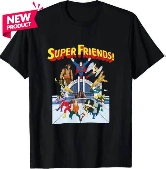 Discover Super Friends T-Shirt - DC Hanna-Barbera - Superman, Wonder Woman, Black Vulcan