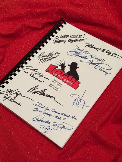 Discover A NIGHTMARE On ELM STREET Signed Movie Script, Birthday Gift, Movie Gift, Film, Screenplay, 80's, Horror, Film, Freddy Krueger