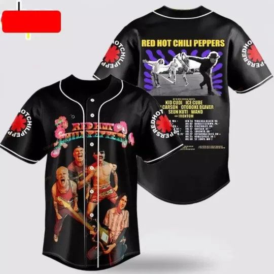 Discover Red Hot Chili Peppers The Unlimited Love Tour Baseball Jersey