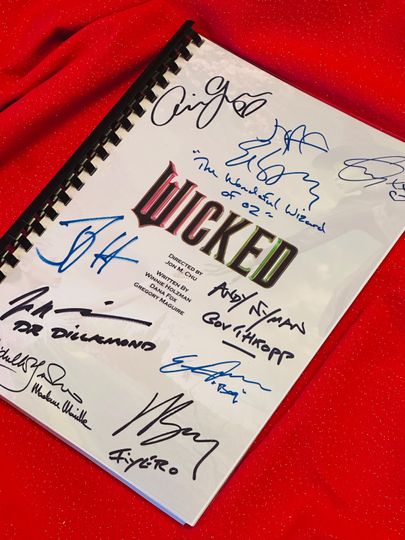 Discover WICKED, Movie Notebooks, Birthday Gift, Movie Gift, Film, Screenplay, Printed Signatures,
