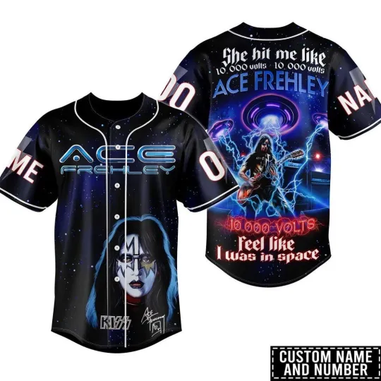 Discover Band Ace Frehley Name Number Baseball Jersey