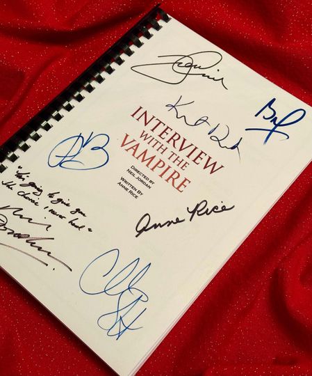 Discover INTERVIEW, VAMPIRE, Movie Notebooks, Printed Cast Signatures, Birthday Gift, Movie Gift, Film Script, Screenplay, Autographs,