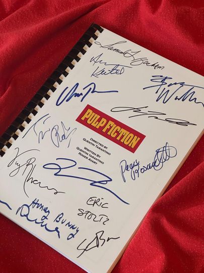 Discover PULP FICTION Movie Notebooks, High Quality Printed Cast Signatures, Movie Present, Birthday Gift, Movie Gift, Film Script, Stocking filler