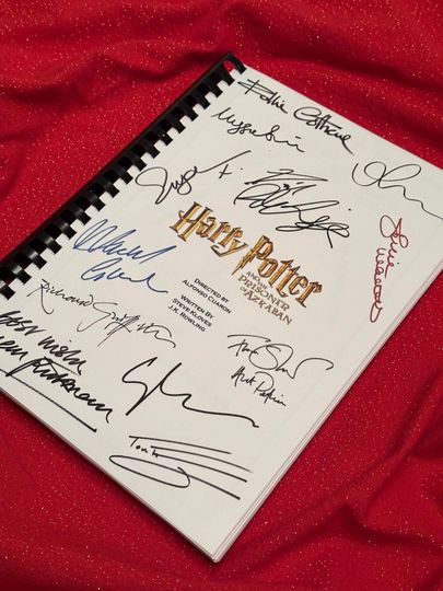Discover PRISONER OF AZKABAN, Signed Movie Notebooks, Movie Present, Birthday Gift, Movie Gift, Film Script, Printed Cast Signatures.