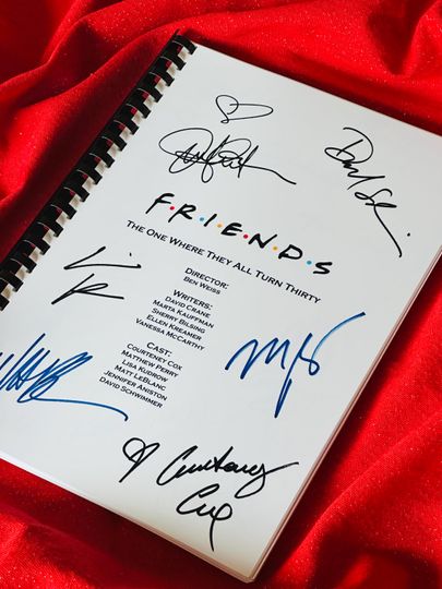 Discover FRIENDS The One Where They All Turn Thirty Signed Notebooks, Present, Birthday Gift, Movie Gift, Film Script, Film Present, Movies, Cinema