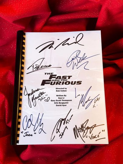 Discover The Fast And The Furious Movie Notebooks, Birthday Gift, Movie Gift, Film, Screenplay, Printed Reproductions