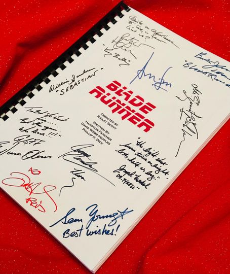 Discover BLADE RUNNER Signed Movie Notebooks, Birthday Gift, Movie Gift, Film Script, 80's, 1980's, Harrison Ford