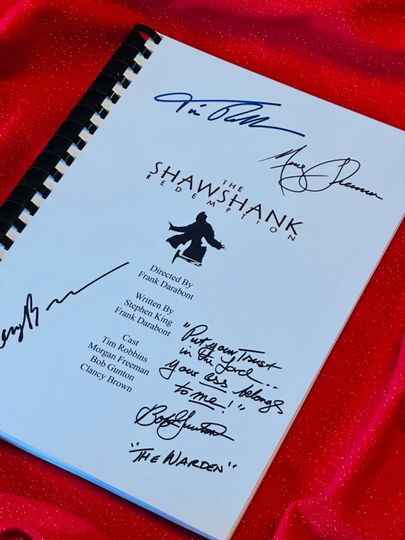 Discover SHAWSHANK REDEMPTION Signed Movie Notebooks, Movie Present, Birthday Gift, Movie Gift, Film Script, Film Present, Movies,