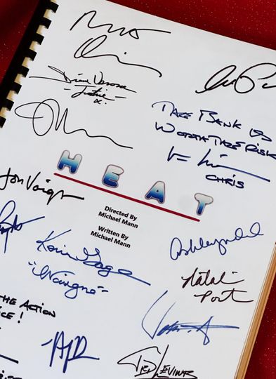 Discover HEAT, Movie Notebooks, Screenplay, Pacino, De Niro, Printed Cast Signatures, Christmas Gift