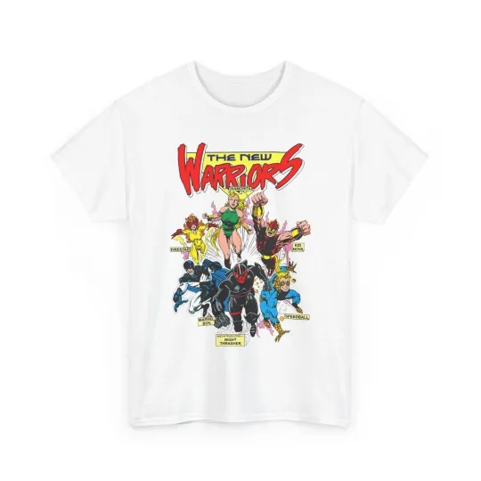 New Warriors T-Shirt - Mark Bagley Art - Firestar, Speedball, Night Thrasher