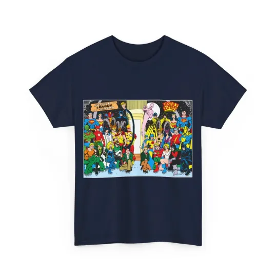 Discover JLA & JSA T-Shirt - George Perez Art - Justice League, Society Team-up - Batman