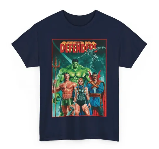 Defenders T-Shirt - Dr Strange, Valkyrie, Hulk, Namor, Silver Surfer - Marvel