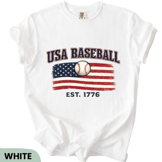 Discover USA Baseball Shirt 2026, World Baseball Classic USA Tee, Patriotic Baseball Shirt, Est 1776 American Flag Baseball Gift