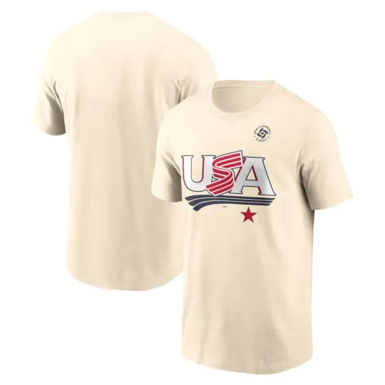 Discover Men's USA Baseball Sand 2026 World Baseball Classic Local T-Shirt