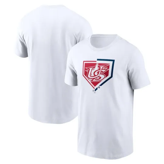 Discover Men's USA Baseball White 2026 World Baseball Classic Icon T-Shirt S-2XL