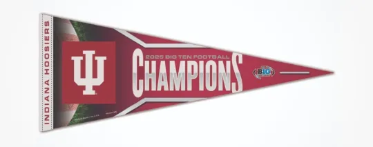 2025 Indiana Hoosiers Triangle Pennant for 2026 CFP Playoff Rose Bowl