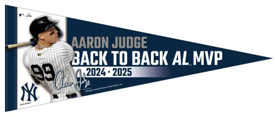 Aaron Judge 2024 2025 AL MVP Triangle Pennant New York Yankees