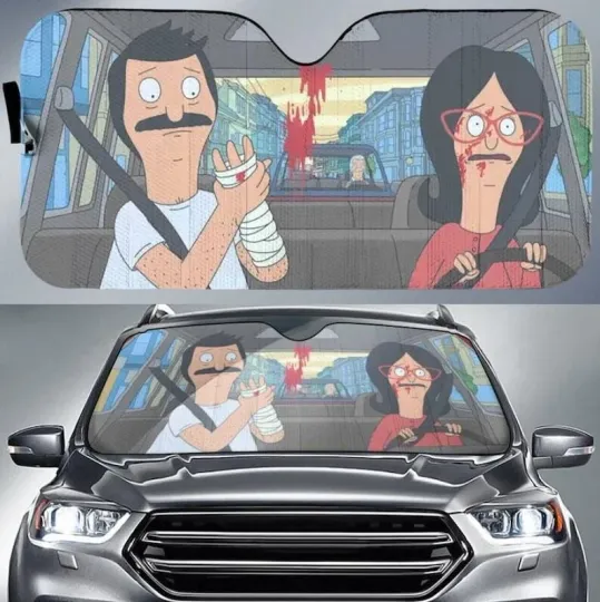 Discover Funny Bobs Burgers Car Auto Sun Shade, Auto Decoration, Car Windshield Sunshade
