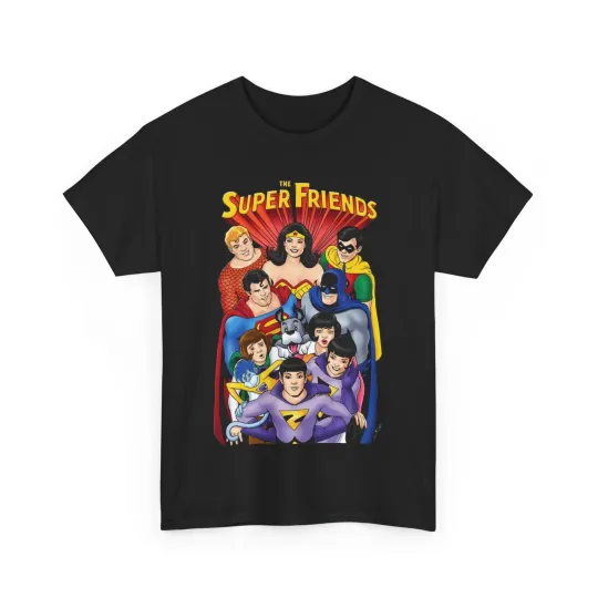 Discover Super Friends T-Shirt - Kevin Maguire Art - Wonder Twins, Gleek - DC Comics