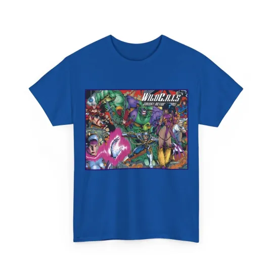Discover Wildcats T-Shirt - Jim Lee Art - #0 Cover - Spartan, Zealot, Grifter, Voodoo