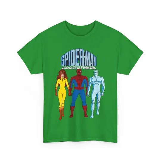 Discover Spider-Man & His Amazing Friends T-Shirt - Firestar, Iceman - Marvel TV Cartoon