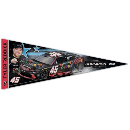 Discover 2026 NASCAR Dayton 500 Champion Tyler Reddick Collector Pennant Jordan 23XI