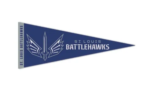 Discover UFL XFL St. Louis Battlehawks Triangle Pennant