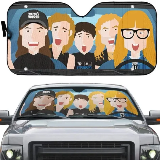 Discover Wayne's World Car Auto Sunshade