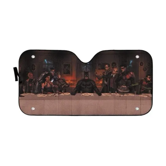 Discover The Last Supper DC Heros Car Auto Sunshade