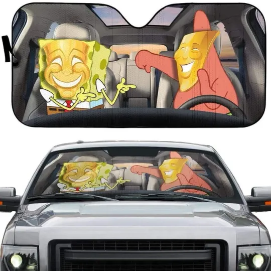 Spongebob Car Auto Sunshade