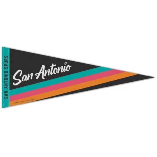 Discover San Antonio Spurs NBA City Edition 2025-2026 Triangle Pennant