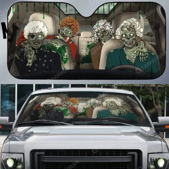 Discover Golden Ghouls Car Auto Sunshade