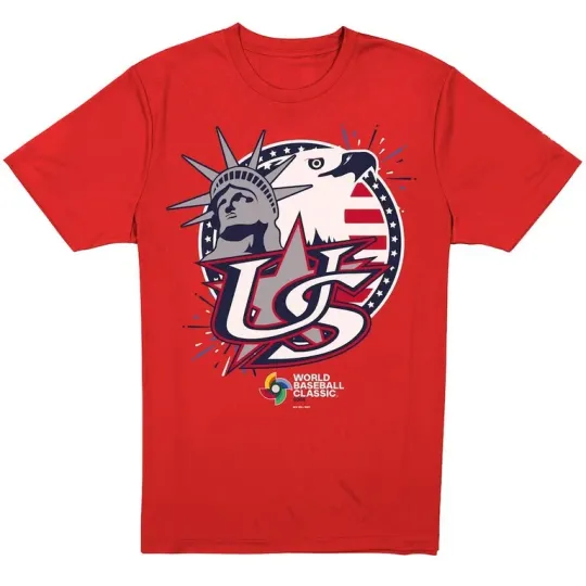 Discover USA Baseball Red 2026 World Baseball Classic Country T-Shirt