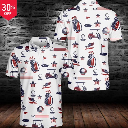 Discover USA Golf Polo Shirt for Men and Women, Sport Team Outfit