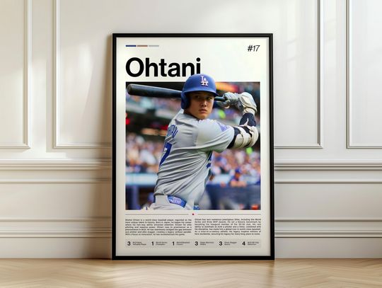 Discover Shohei Ohtani Poster, MLB Baseball Print, Sports Artwork, Ohtani Angels MLB