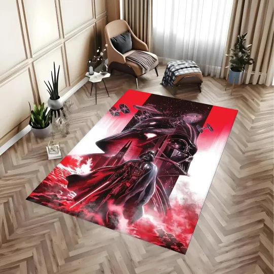 Discover Retro Pop Culture Area Rug - Rock Music & Sci-Fi Galaxy Style Home Decor
