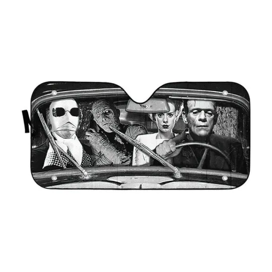Discover 3D Halloween Monster Horror Movie Custom Car Auto Sunshade