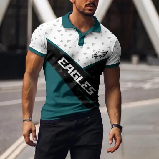 Discover Philadelphia Football Team Eagless Polo T-shirt , Unisex Adults, Full Size S-5XL