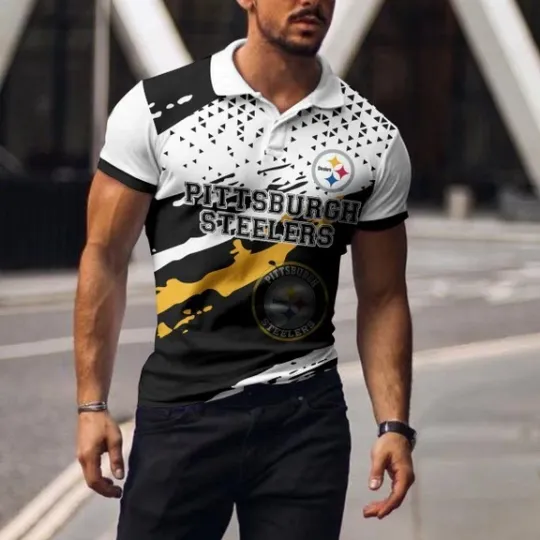 Pittsburgh Football Team Steelerss Polo T-shirt , Unisex Adults, Full Size S-5XL