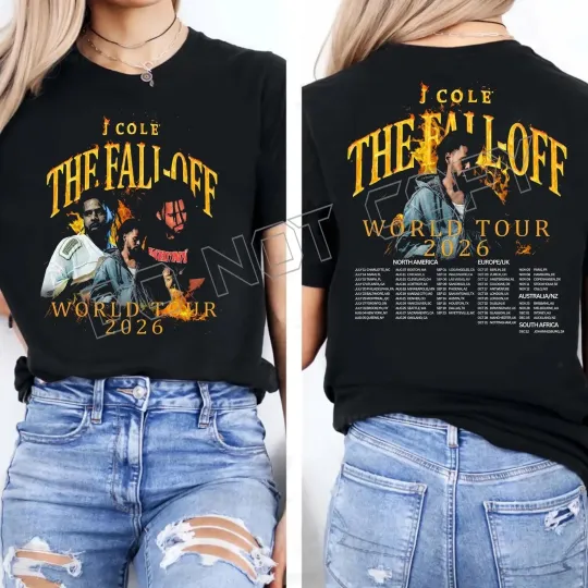 Discover J Cole The Fall Off Tour 2026 T-Shirt or Hoodie