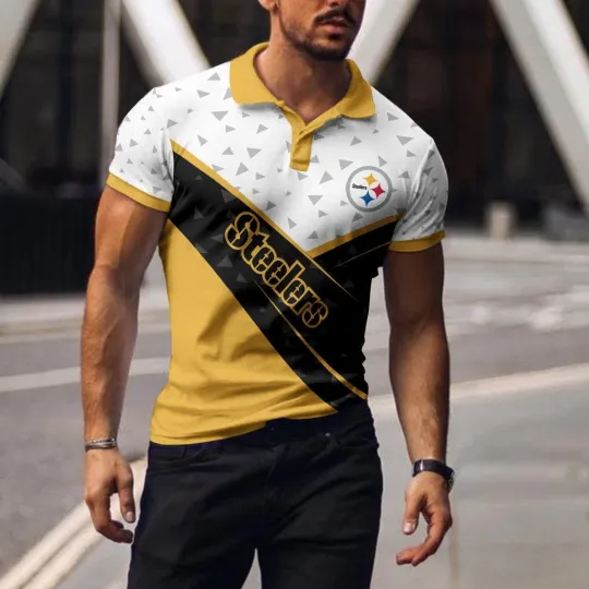 Pittsburgh Football Team Steelerss Polo T-shirt , Unisex Adults, Full Size S-5XL
