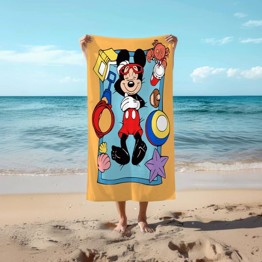 Discover Mickey Mouse Beach Towel,Disney Summer Towel for Kids & Adults, Personalized Pool Towel, Vacation Beach Trip Must-Have,Disney Beach Towels