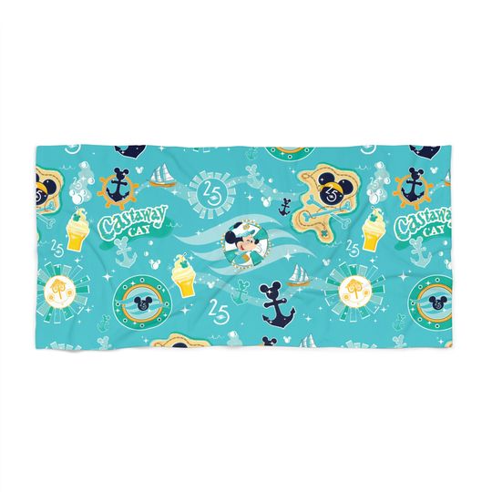 Discover Beach Towel - DCL 25th Anniversary Print 30"x60"