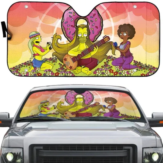 Hippie Simpsons Car Sun Shades
