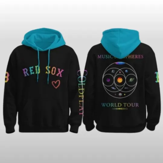 Discover Boston Baseball Cosmic Tour 2026 3D Hoodie - Space Music Inspired