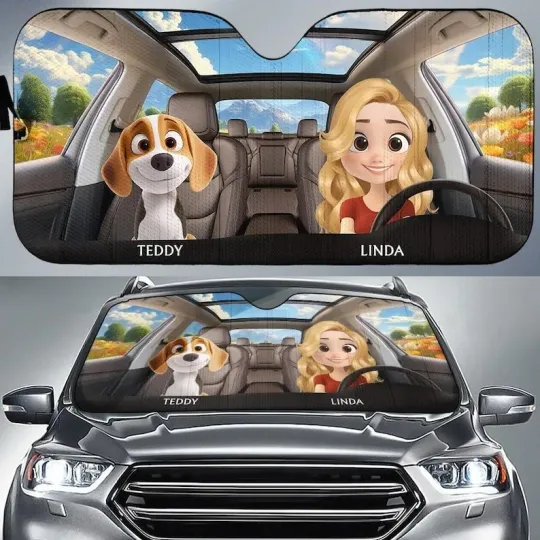 Discover Life Is Better With My Dog Car Sun Shades