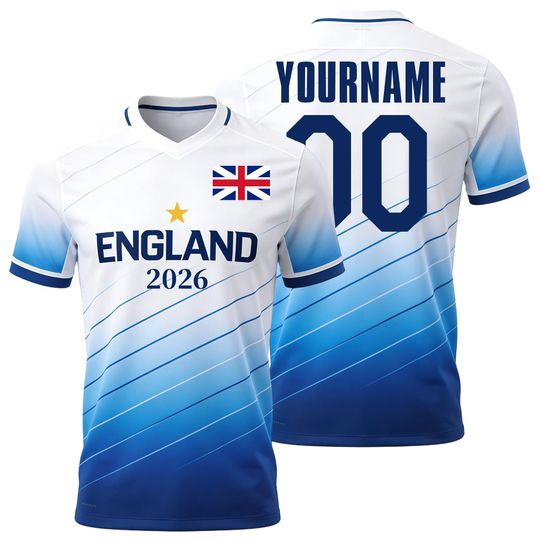 Discover Custom Kids Youths Mens Womens England 2026 Cup T Shirts Soccer Jersey For Fans
