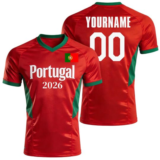 Discover Custom Kids Youths Mens Womens Portugal 2026 Cup T Shirts Soccer Jersey For Fans