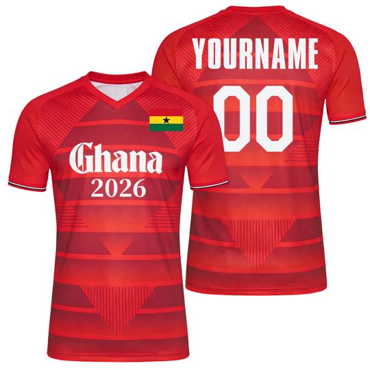 Discover Custom Kids Youths Mens Womens Ghana 2026 Cup T Shirts Soccer Jersey For Fans